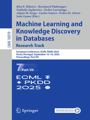 cover image of Machine Learning and Knowledge Discovery in Databases. Research Track